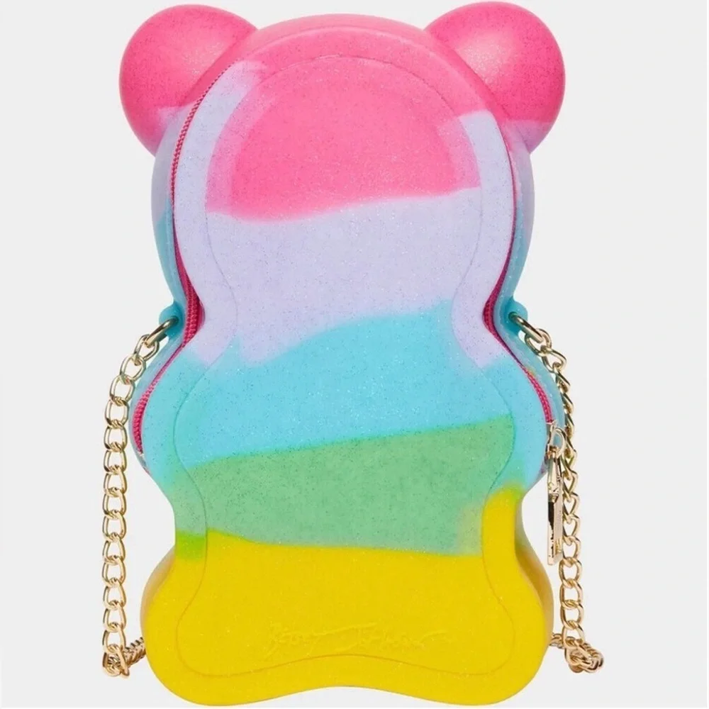NWT Betsey Johnson- Necessity Crossbody bag. Rainbow Multi Silicone Gummy Bear